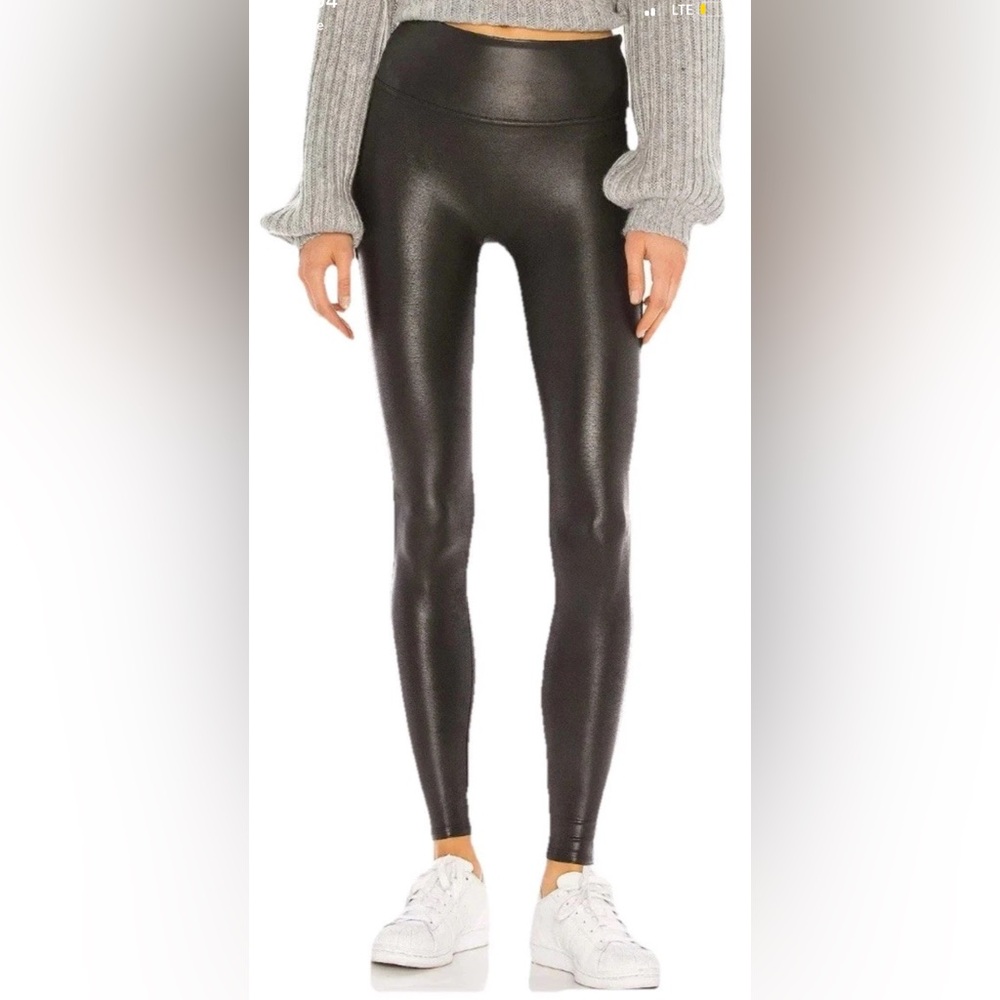 Calia Sculpt Faux Leather Leggings - Pure Black - Sz XS  NWT
